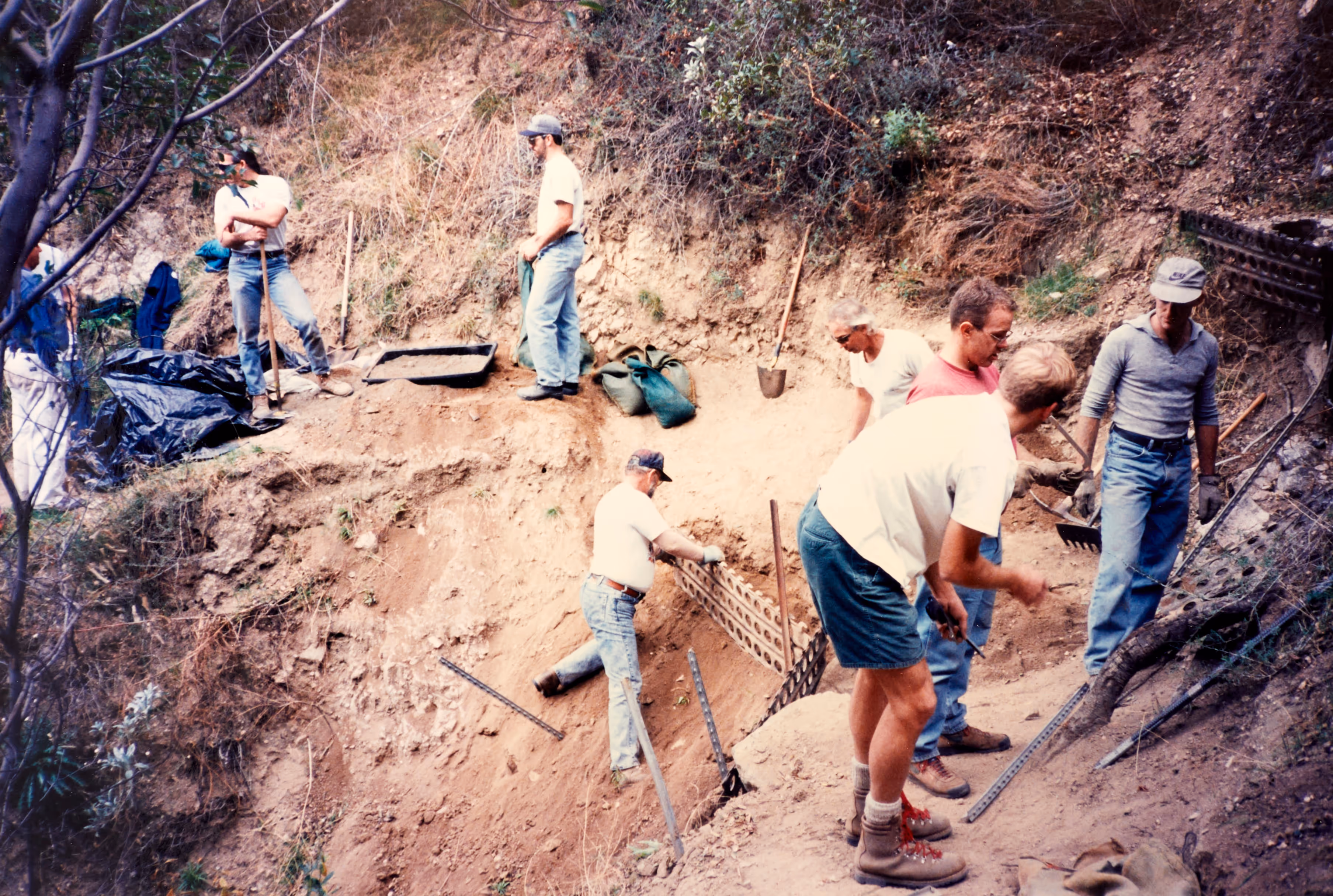 MWBA team in the early 90s on the beginning stages of the Ken Burton Trail