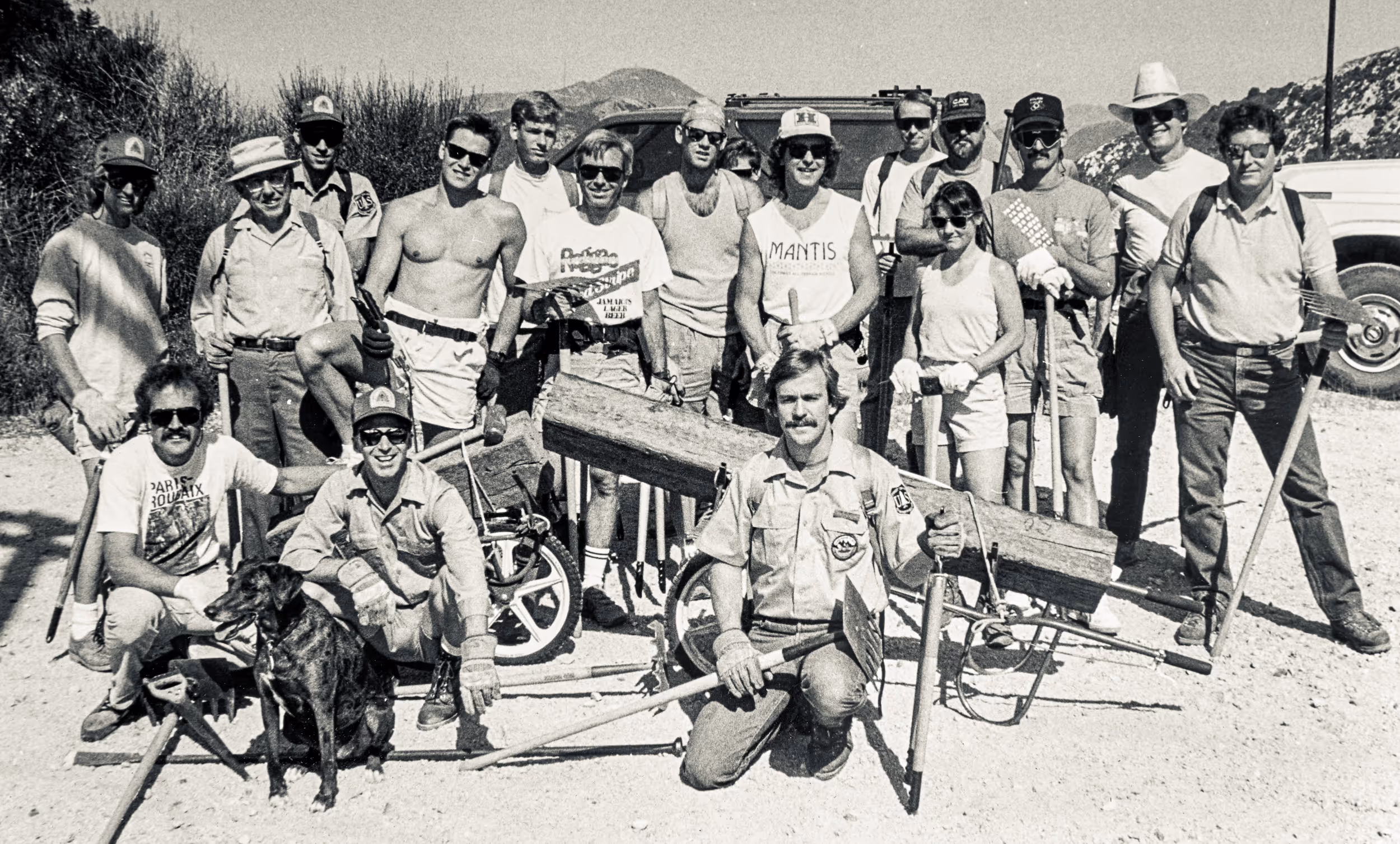 Group photo of MWBA team in 1991 at the pancake breakfast
