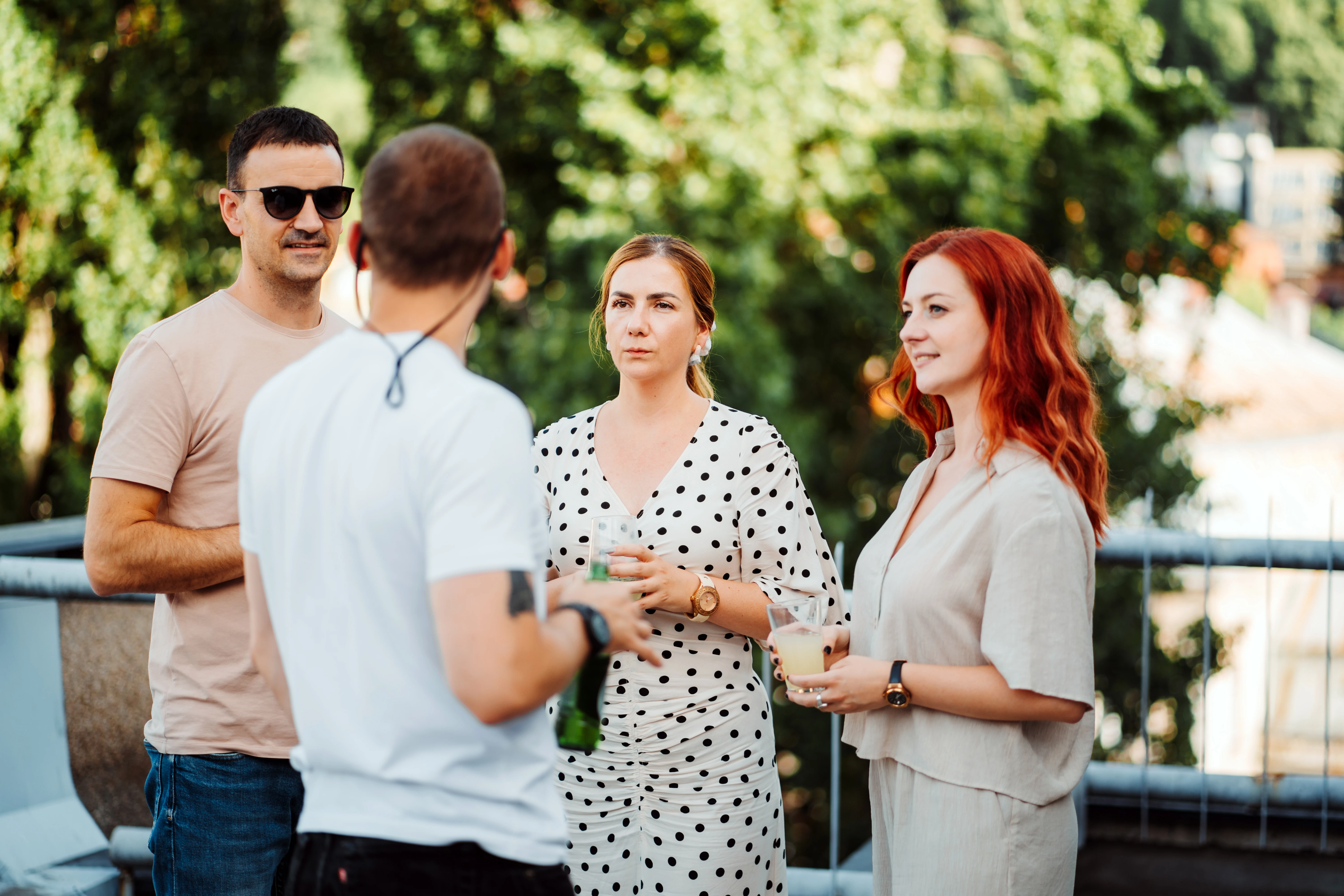 Galeyo team smiling in group photo during outdoor company gathering