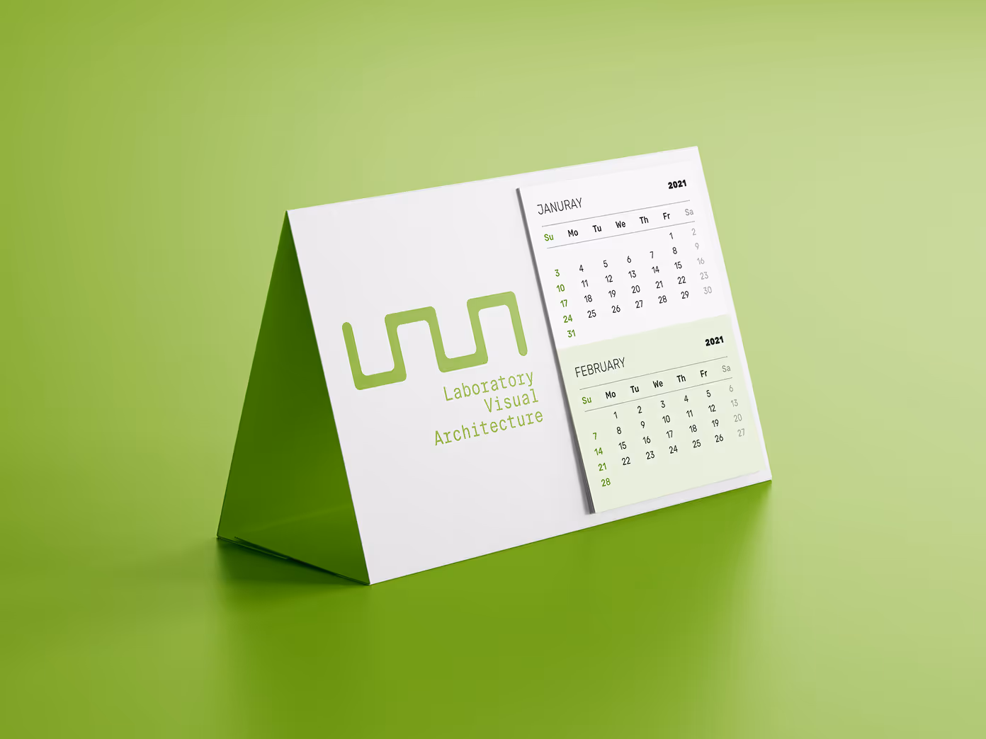 Custom tabletop calendar designed to extend brand visibility through everyday use.