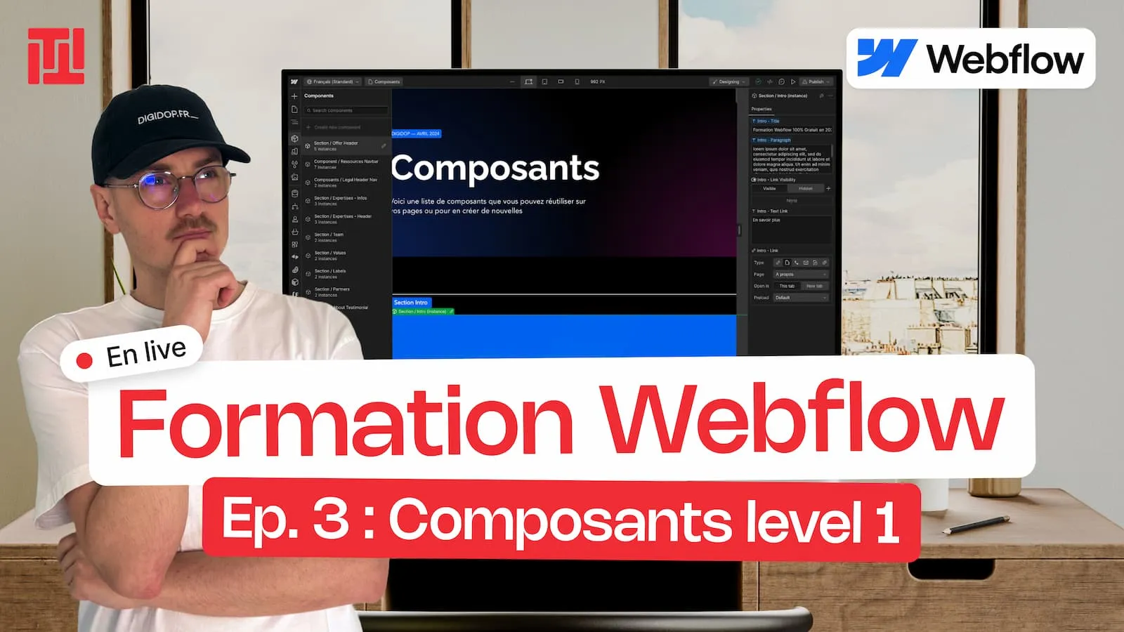 Formation Webflow Digidop - Épisode 3 : Composants Level 1