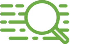 Image of a magnifying glass examining lines of written code