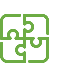 Image of 4 puzzle pieces all fitting together.