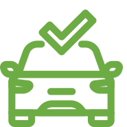 Image of a car with a checkmark.