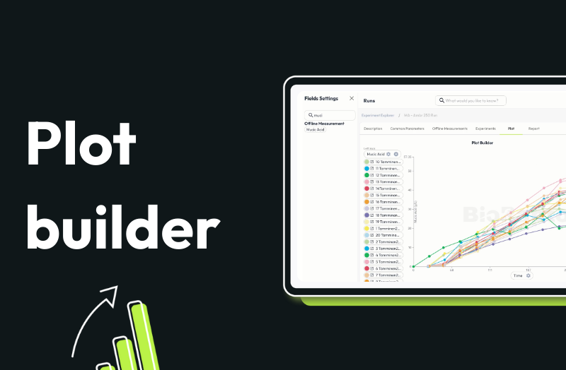 BioRaptor plot builder for visualizing bioprocess run data