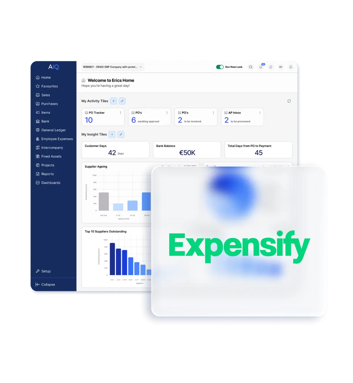 Flowing expense reports