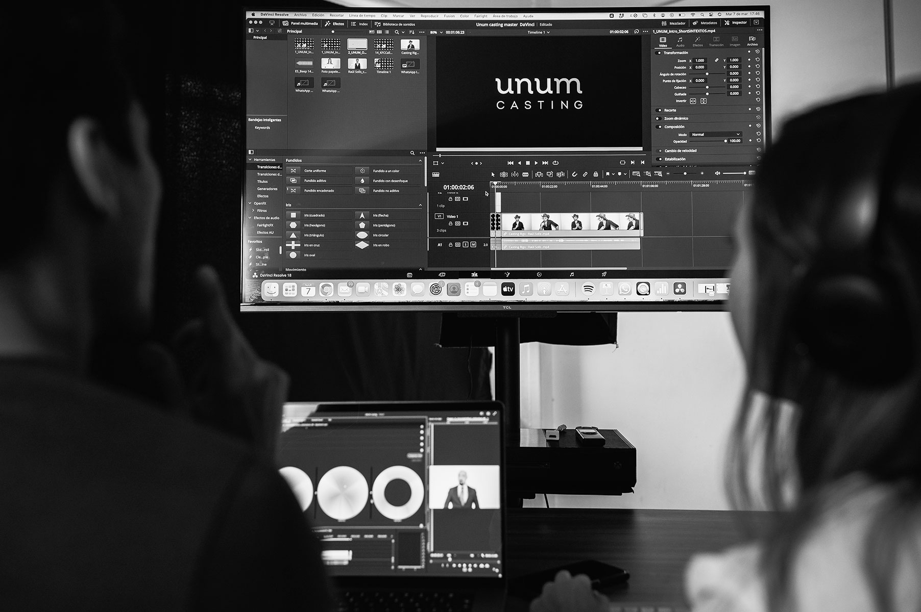 Casting process. Editing in situ.