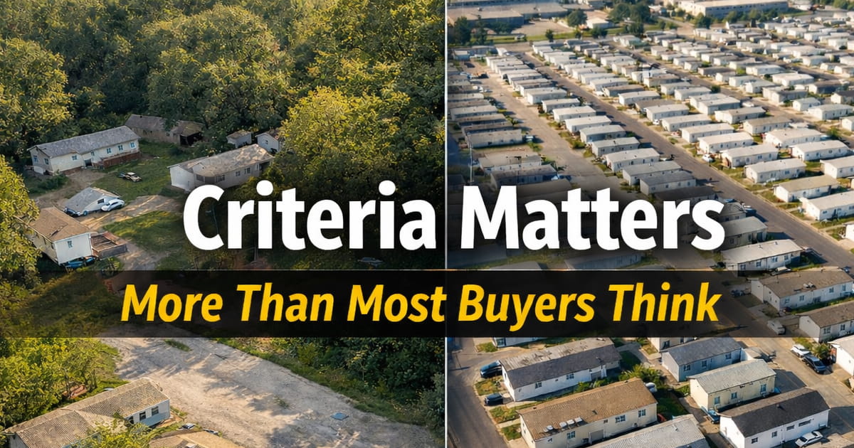 Mobile Home Park Criteria