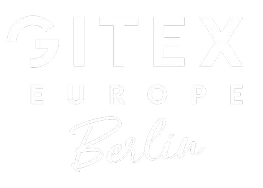 GITEX Europe Berlin logo with stylized text on black background.