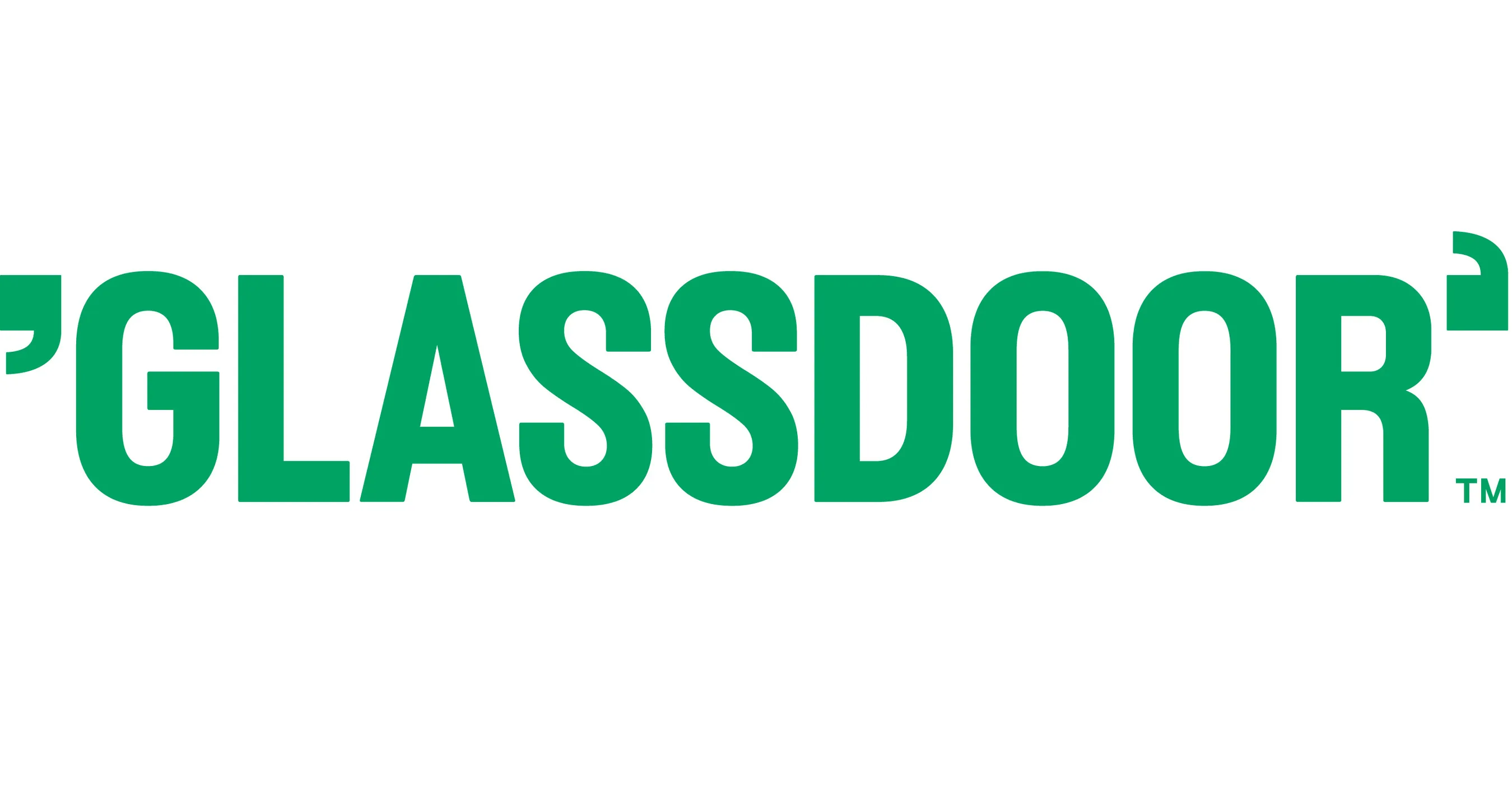 Glassdoor logo with green text on a white background.