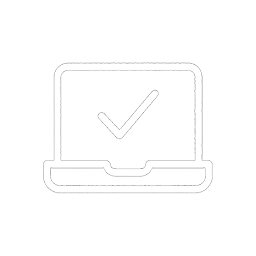 Computer screen with checkmark on it