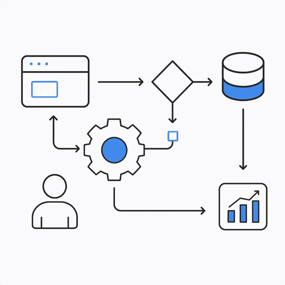 A graphic depicting process.