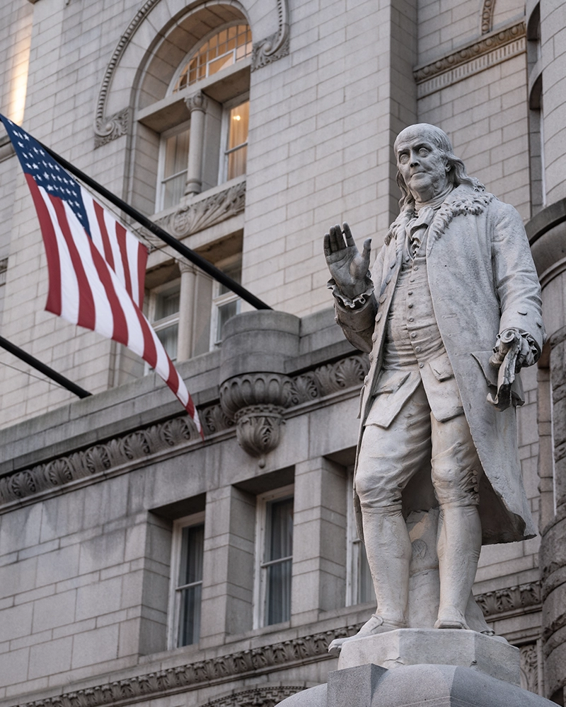 Benjamin Frnaklin Statue

