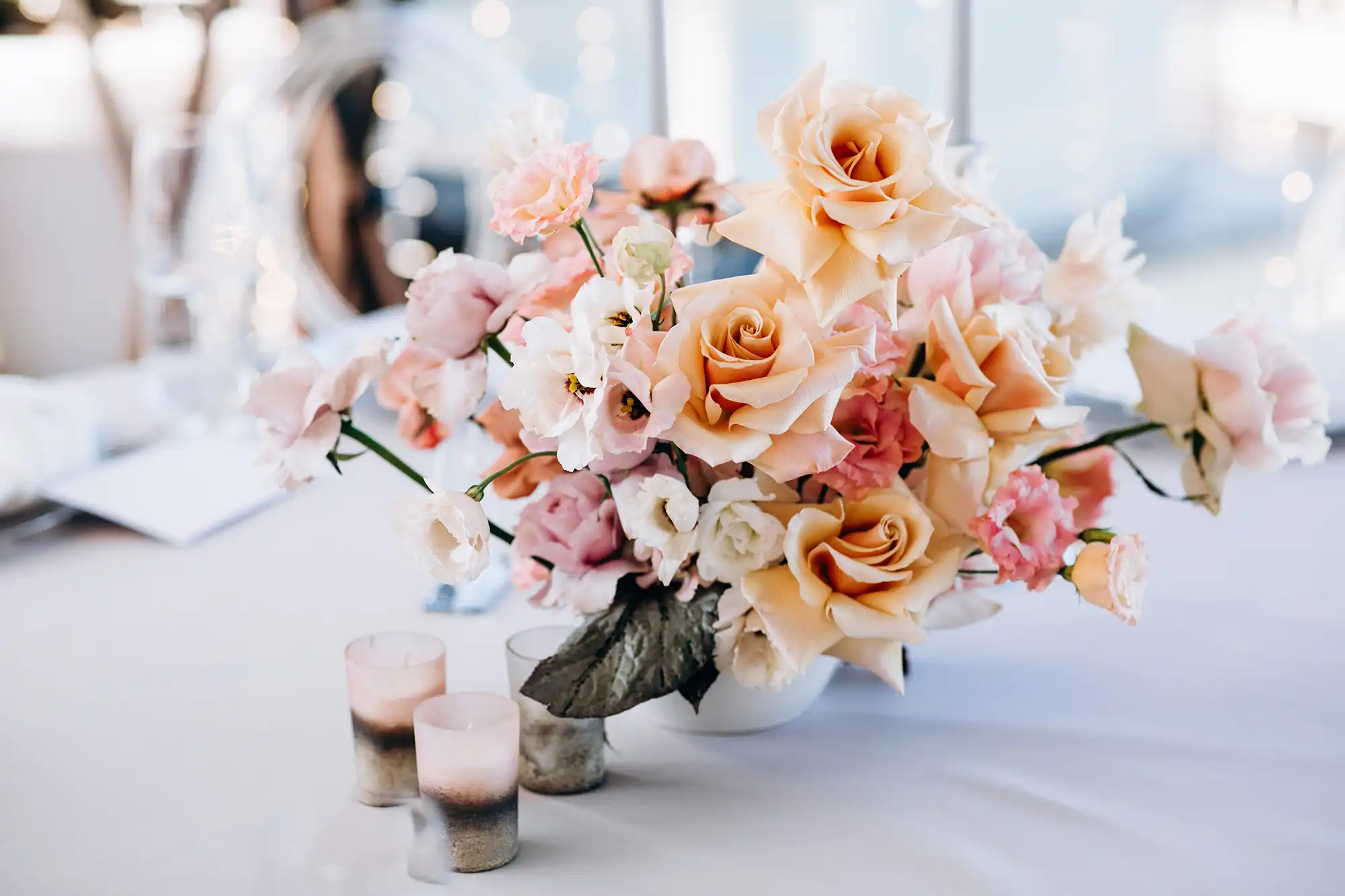Hochzeit in der Farbe Apricot