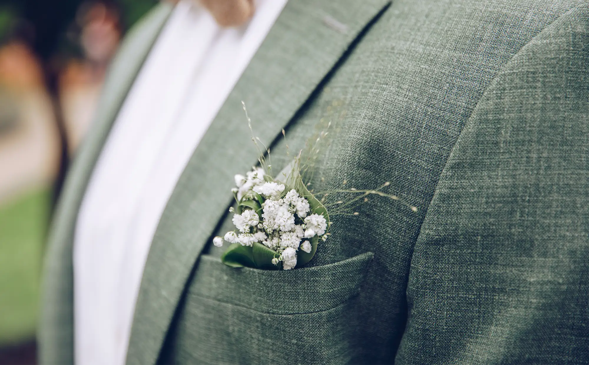 Hochzeit in der Farbe Salbei