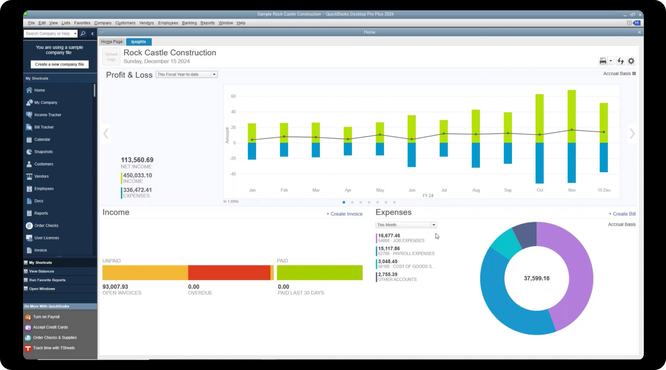 Quickbooks desktop accounting software platform.