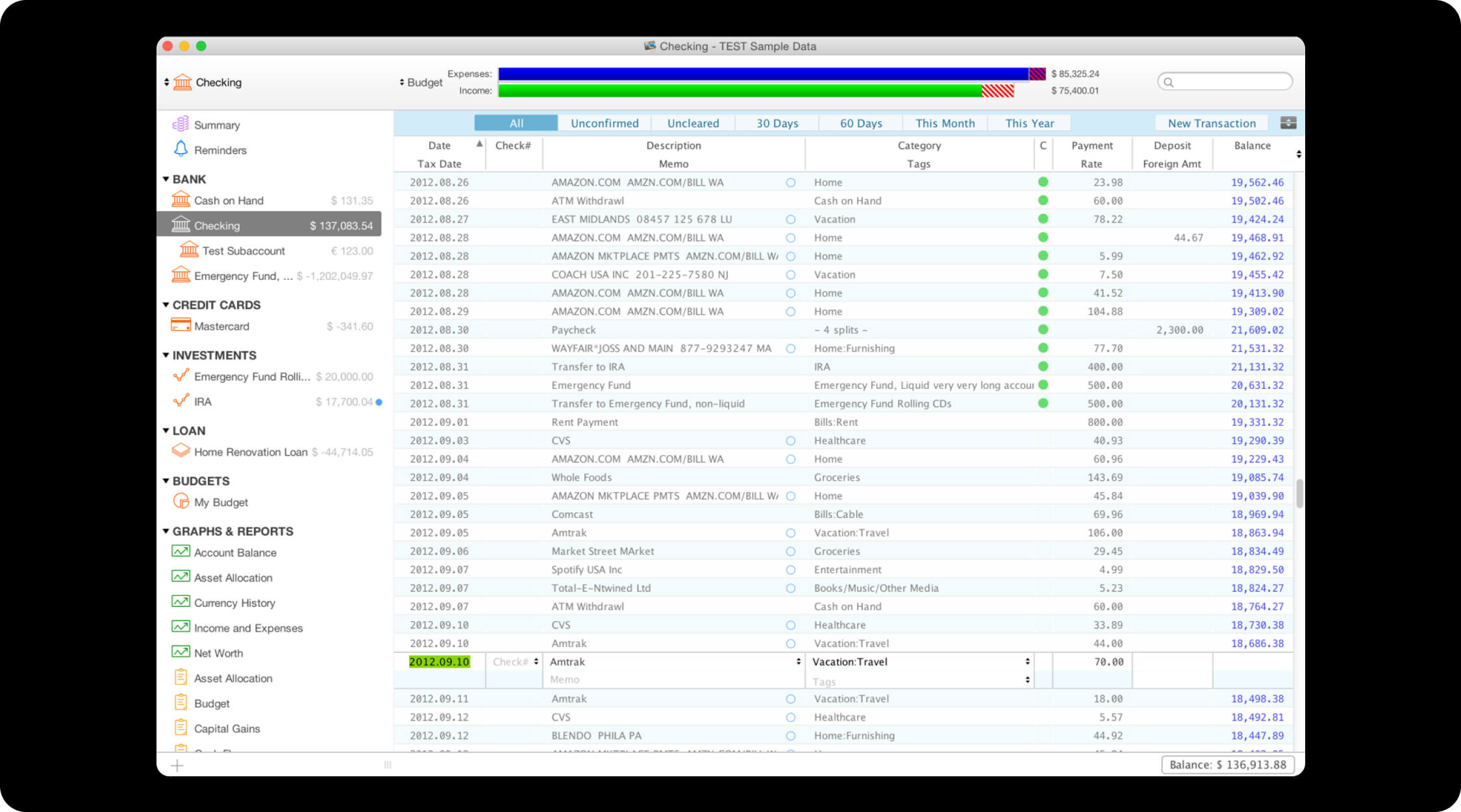Moneydance desktop accounting software platform.