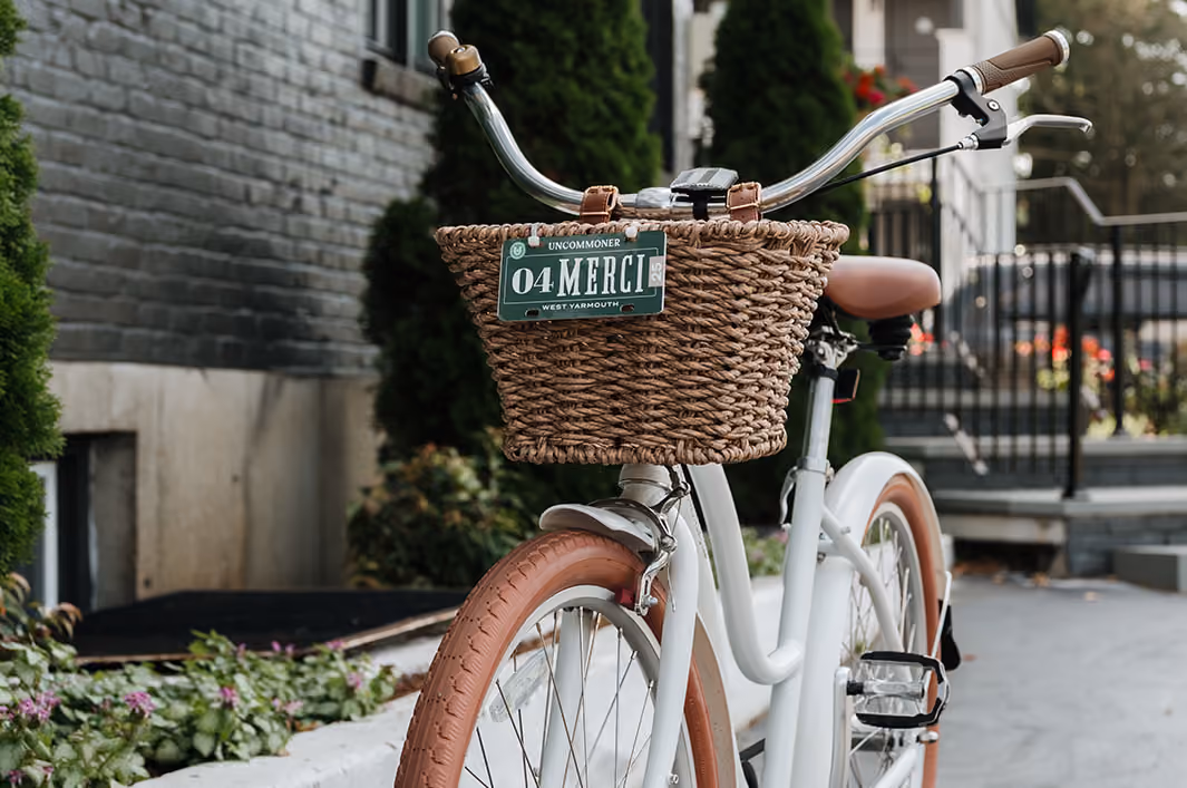 complimentary bicycles in the uncommoner hotel in yarmouth ma