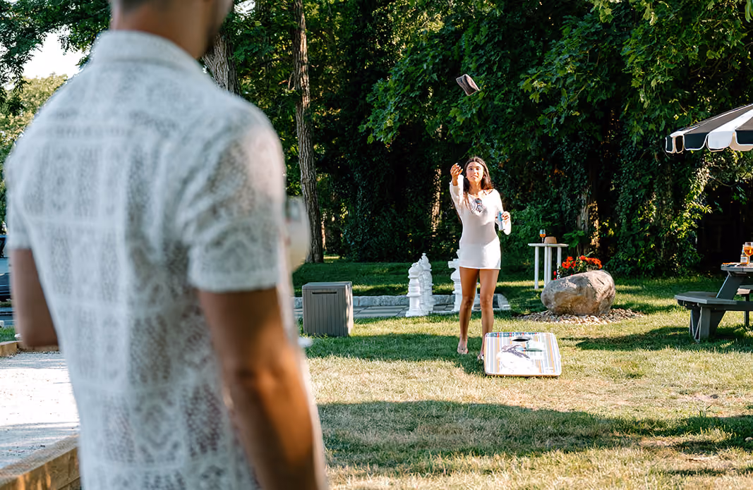 lawn games at the uncommoner hotel ma