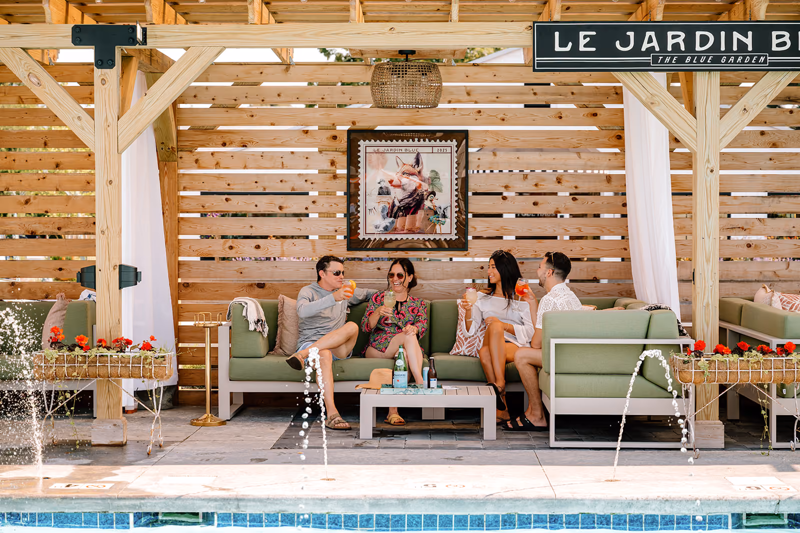 Le Jardin Bleu - outdoor pool at the uncommoner hotel in yarmouth ma