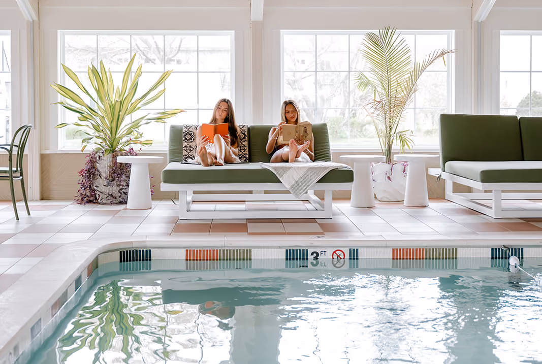 the pool haus - indoor pool at the uncommoner hotel yarmouth ma