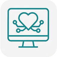 heart representing innovative care and AI-powered healthcare tech