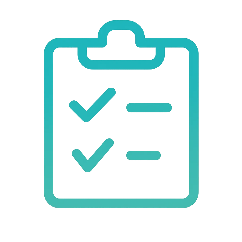 clipboard displaying progress for vibrix patients icon