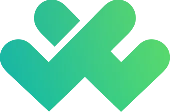 A green and white logo for a company.