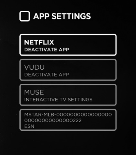 TV ppp settings menu