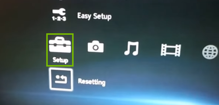 Blu-ray menu with highlighted options