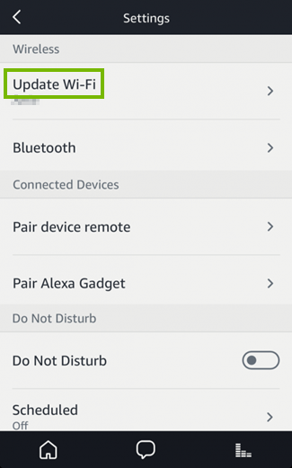 Amazon Alexa update Wi-Fi