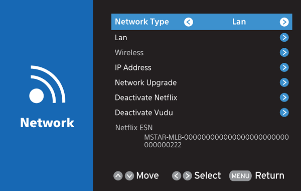Network Settings. Screenshot