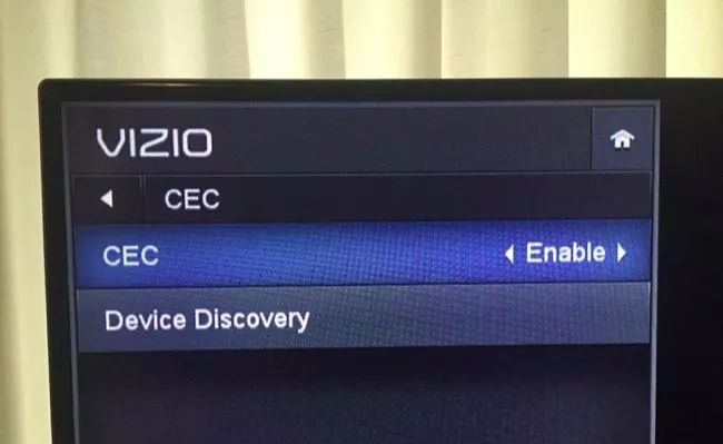 HDMI-CEC feature enabled in TV settings.
