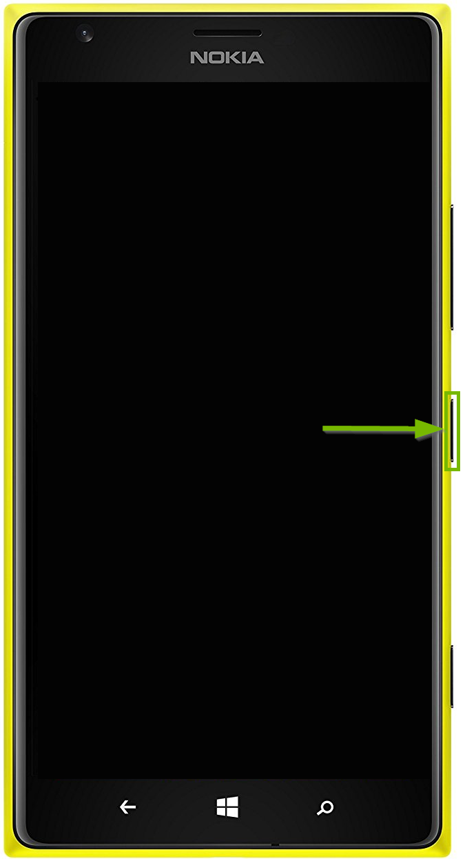 Smartphone power button.