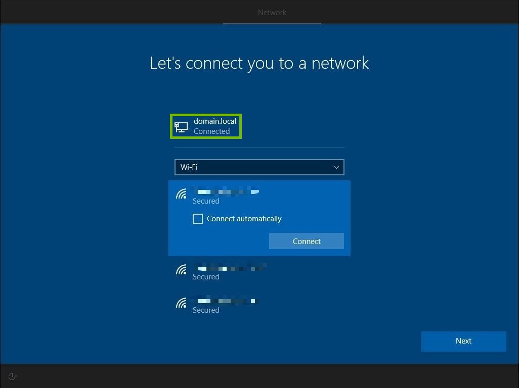 Ethernet status highlighted