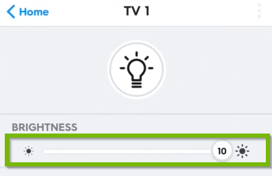 TV 1 bulb brightness dimmer.