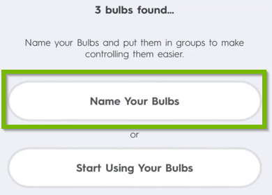 Name your bulbs button.
