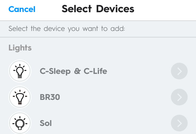 C by GE select devices page.