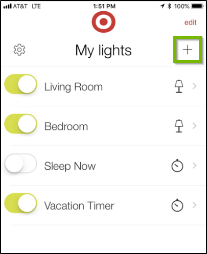 Add new lamp. Screenshot.