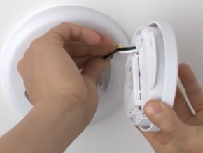 Smoke alarm being removed