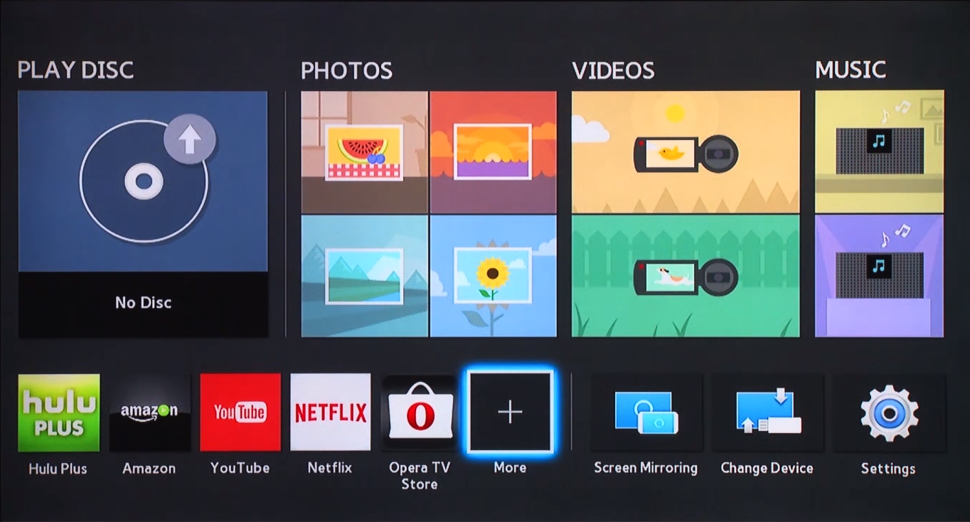 Blu-ray menu with option highlighted