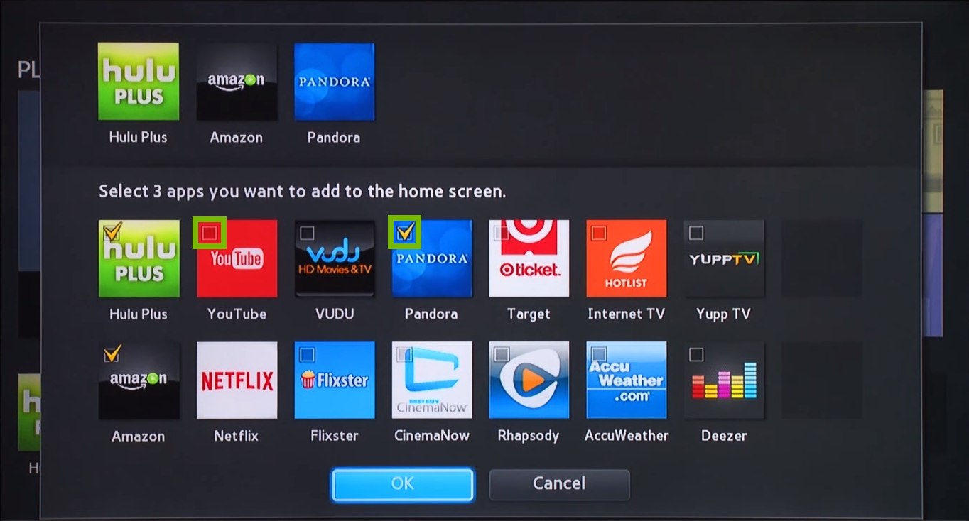 Blu-ray apps editting screen
