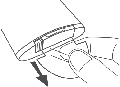 Diagram indicating removing the plastic tab from battery on remote