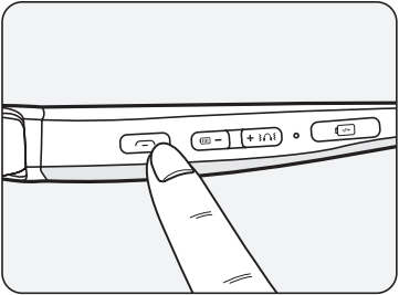 finger pressing the call button