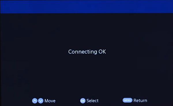 Connecting OK. Screenshot