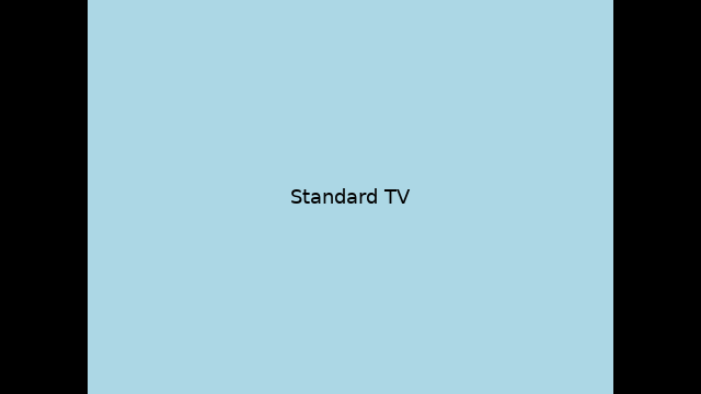 Example of standard definition teleivison being shown on a modern high definition television.