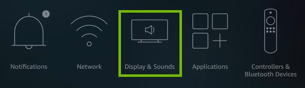 Settings menu with Display and Settings highlighted.