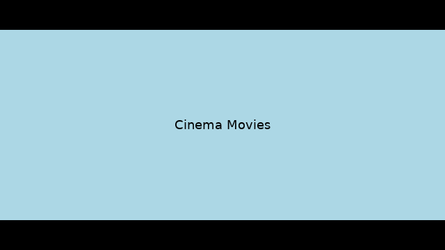 Example of cinema movie being shown on a modern high definition television.