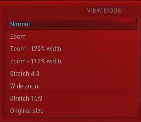 View mode zoom and stretch options.