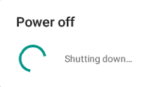 Power off message showing on Android.